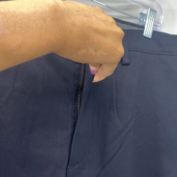 Croft and Barrow flat front pockets straight fit black chino 40x29 Office - Picture 4 of 6